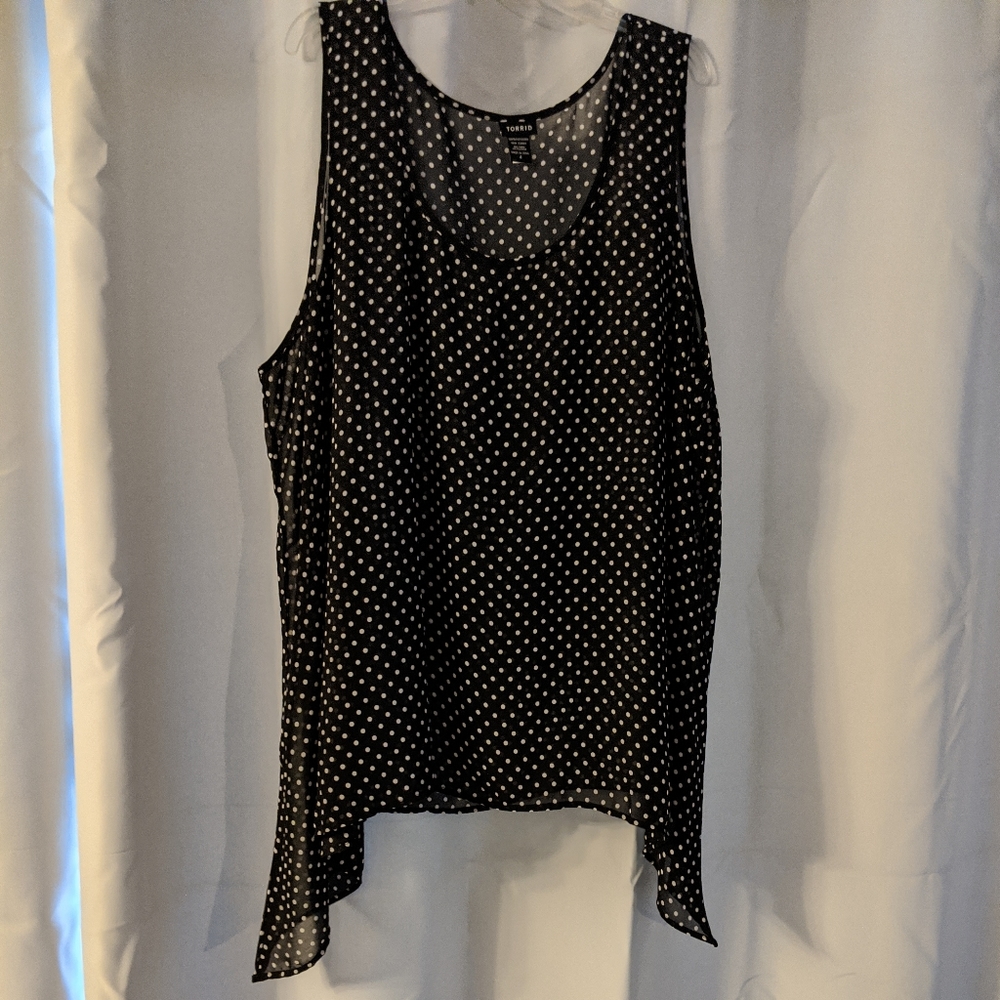 Sheer Polka dot top